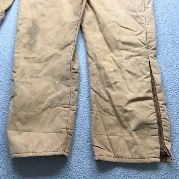 Vintage Zero Zone By Walls Insulated Canvas Coveralls Mens Large Tall Brown - Picture 8 of 16